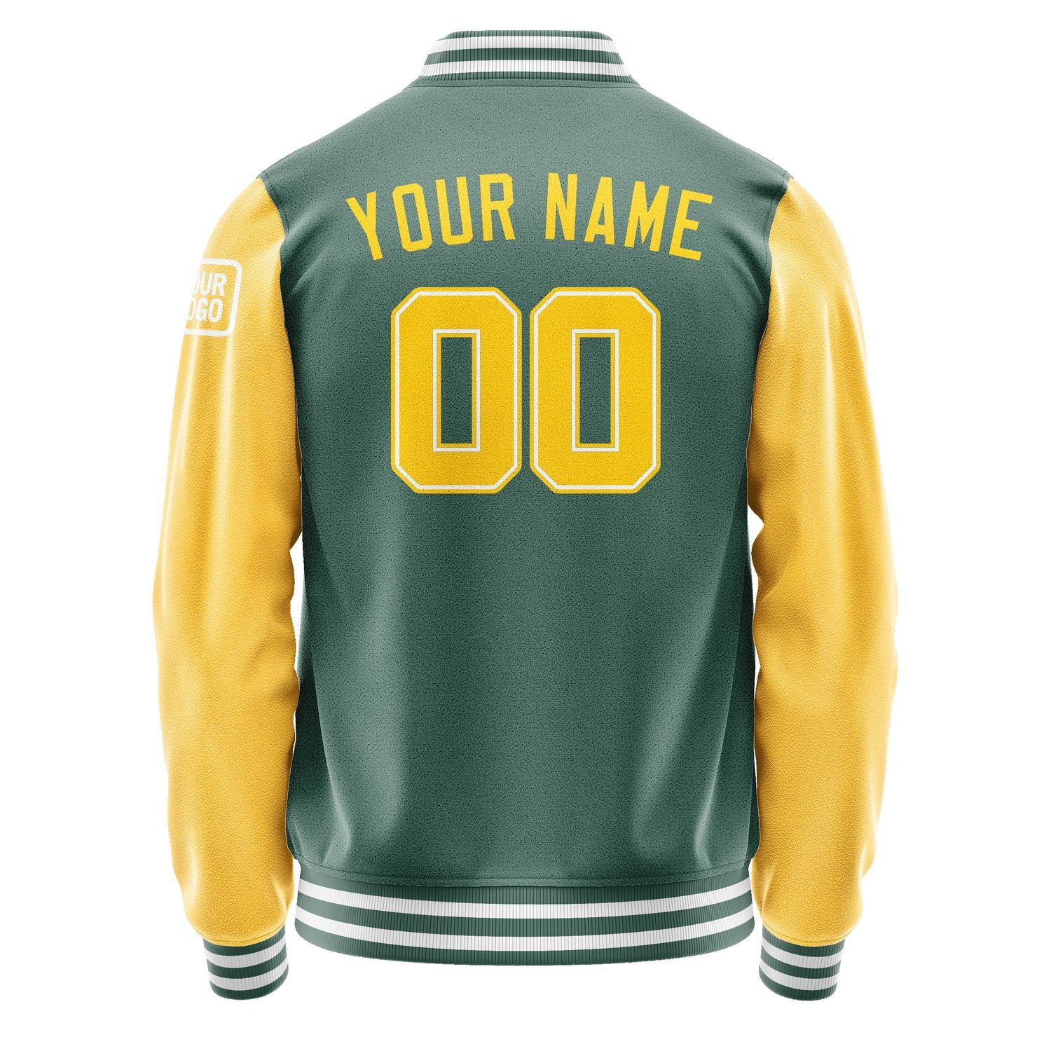 Maßgeschneidertes Blaugrün Gold Jacke JB2727302718301818
