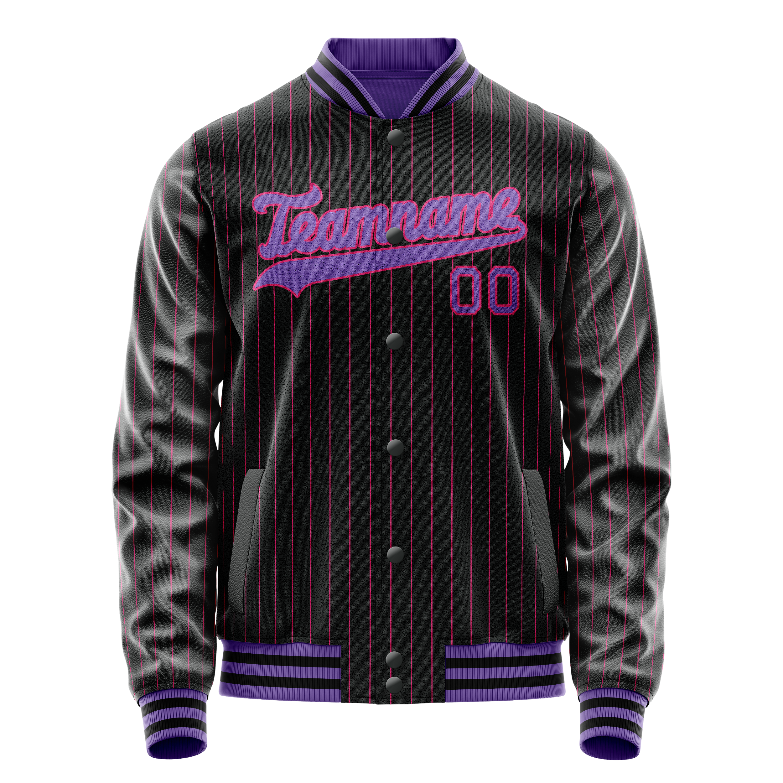 Maßgeschneidertes Schwarz Lila Jacke