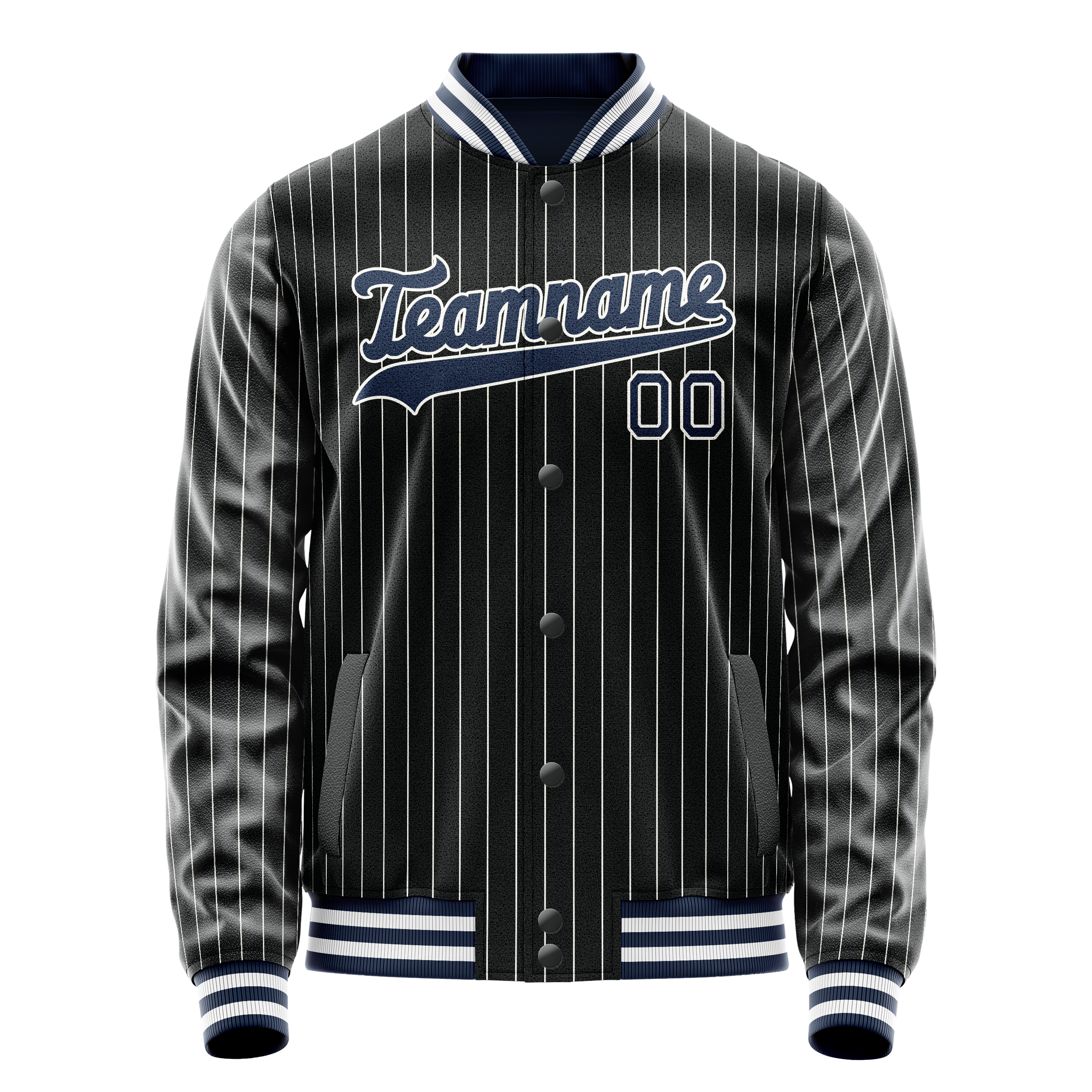 Maßgeschneidertes Schwarz Königsblau Jacke