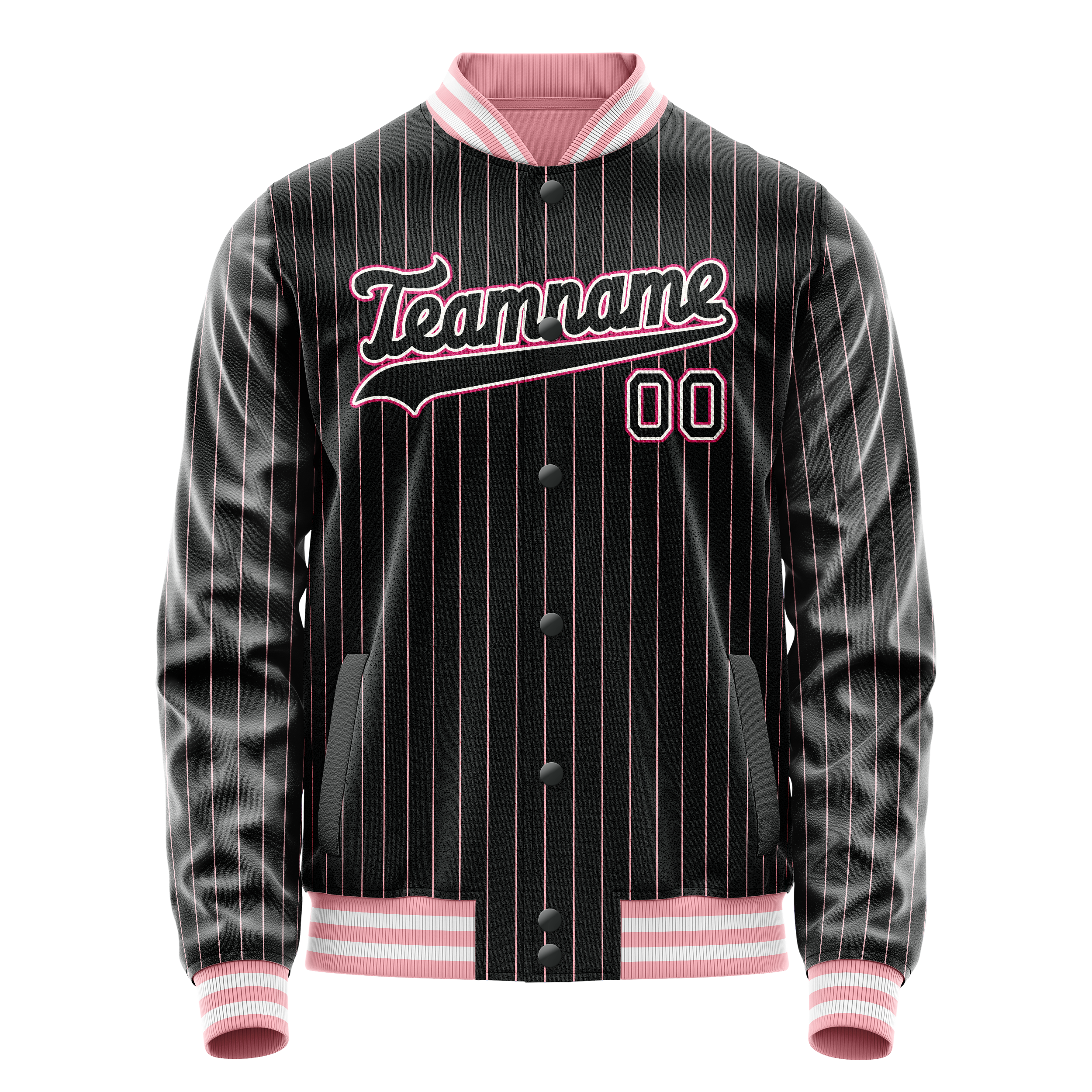Maßgeschneidertes Schwarz Rosa Jacke
