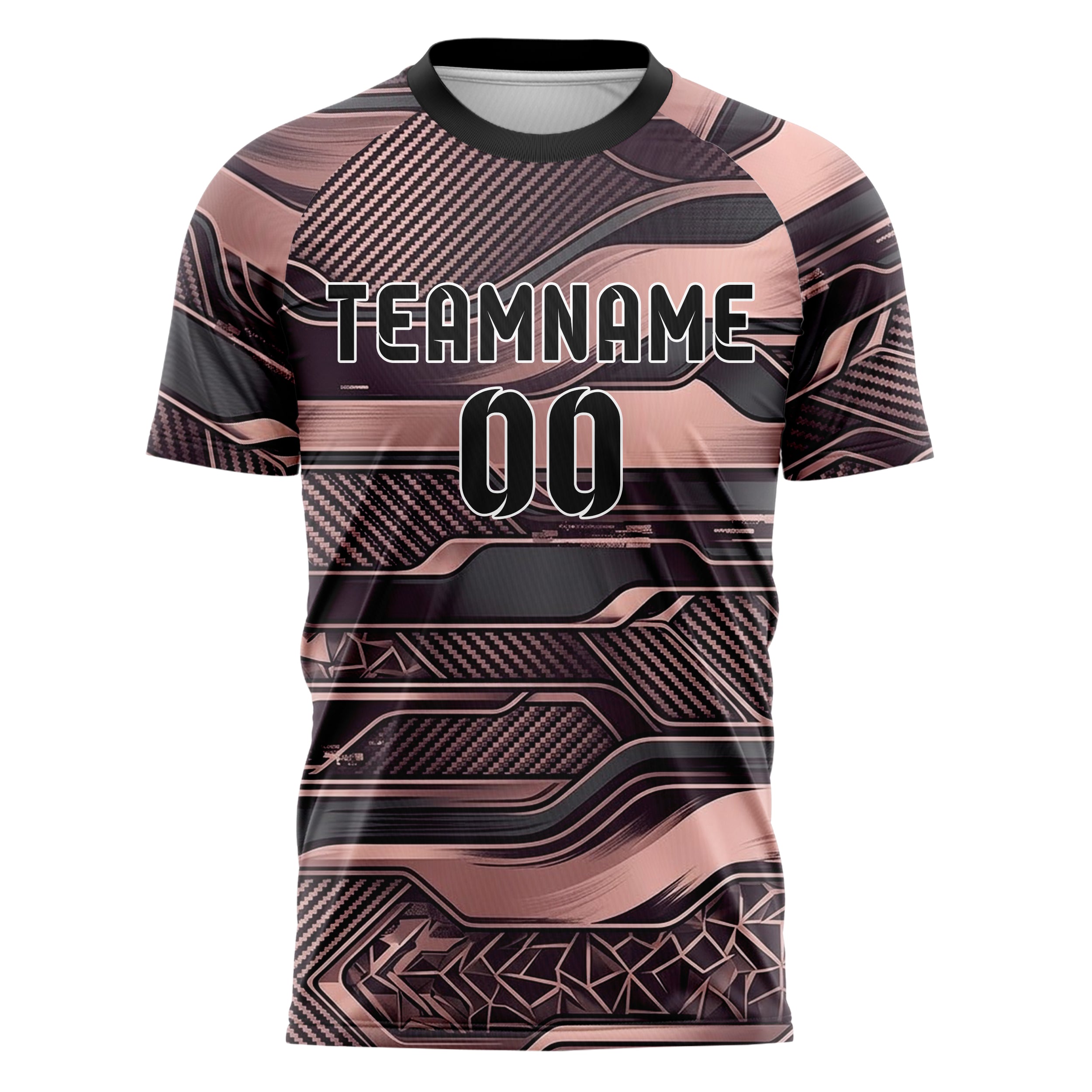Pflaume Roségold Anthrazit Carbon Satin Rüstung individuelles Fußballtrikot