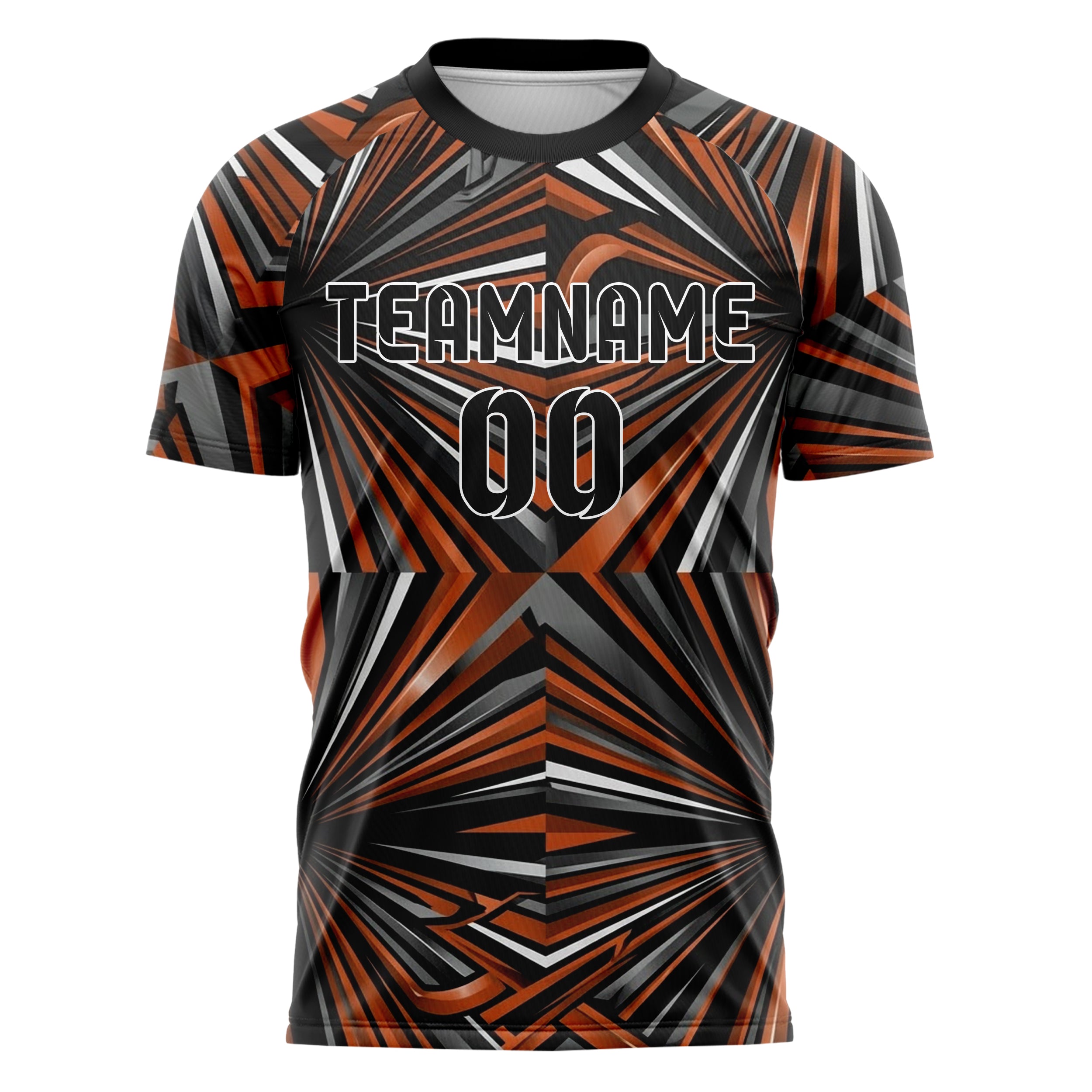 Schwarz Orange Weiß Metallgrau Apex Geschwindigkeit Linien individuelles Fußballtrikot