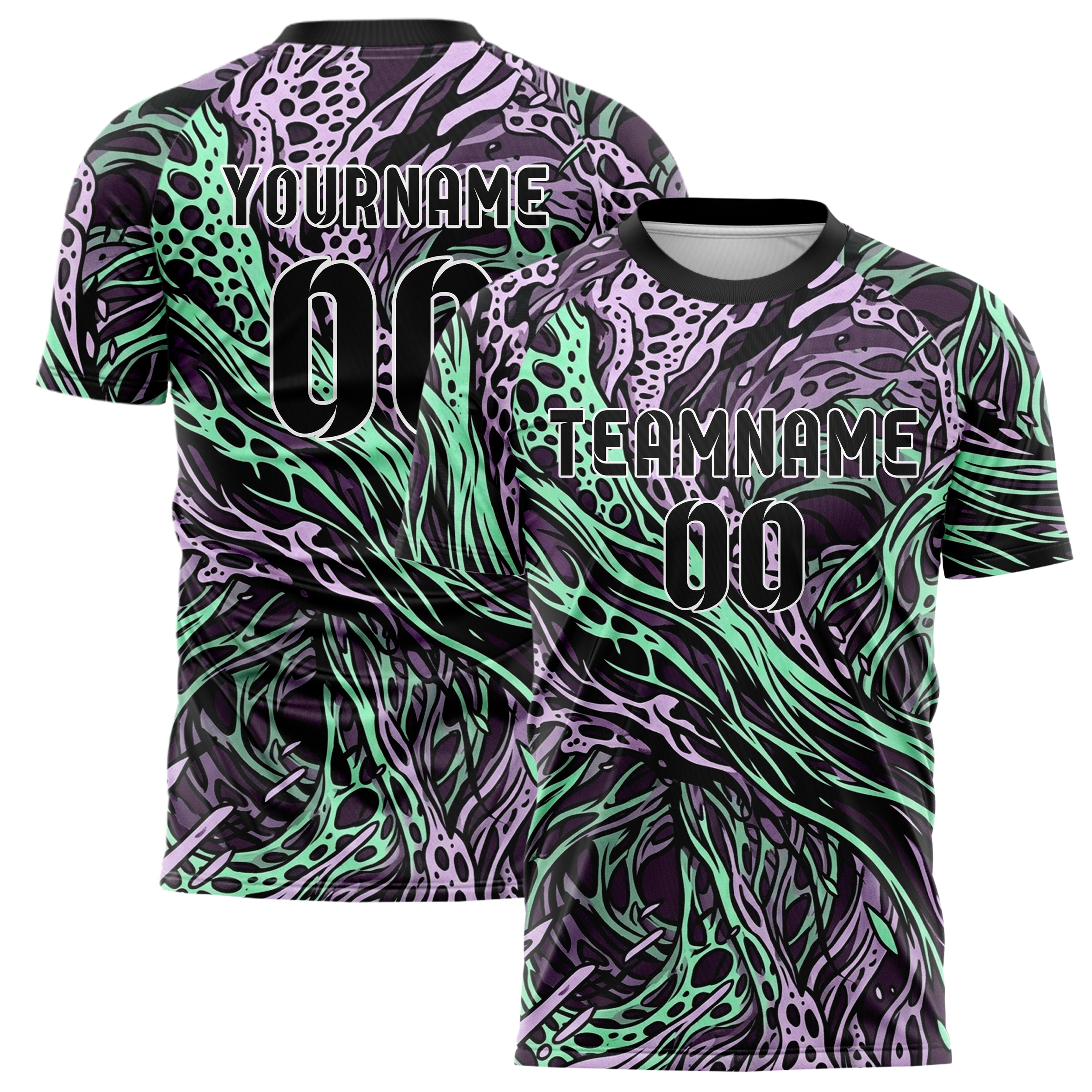 Dunkelpflaume Neon Mint Tintenblau Flieder Koralle Membran Bruch individuelles Fußballtrikot