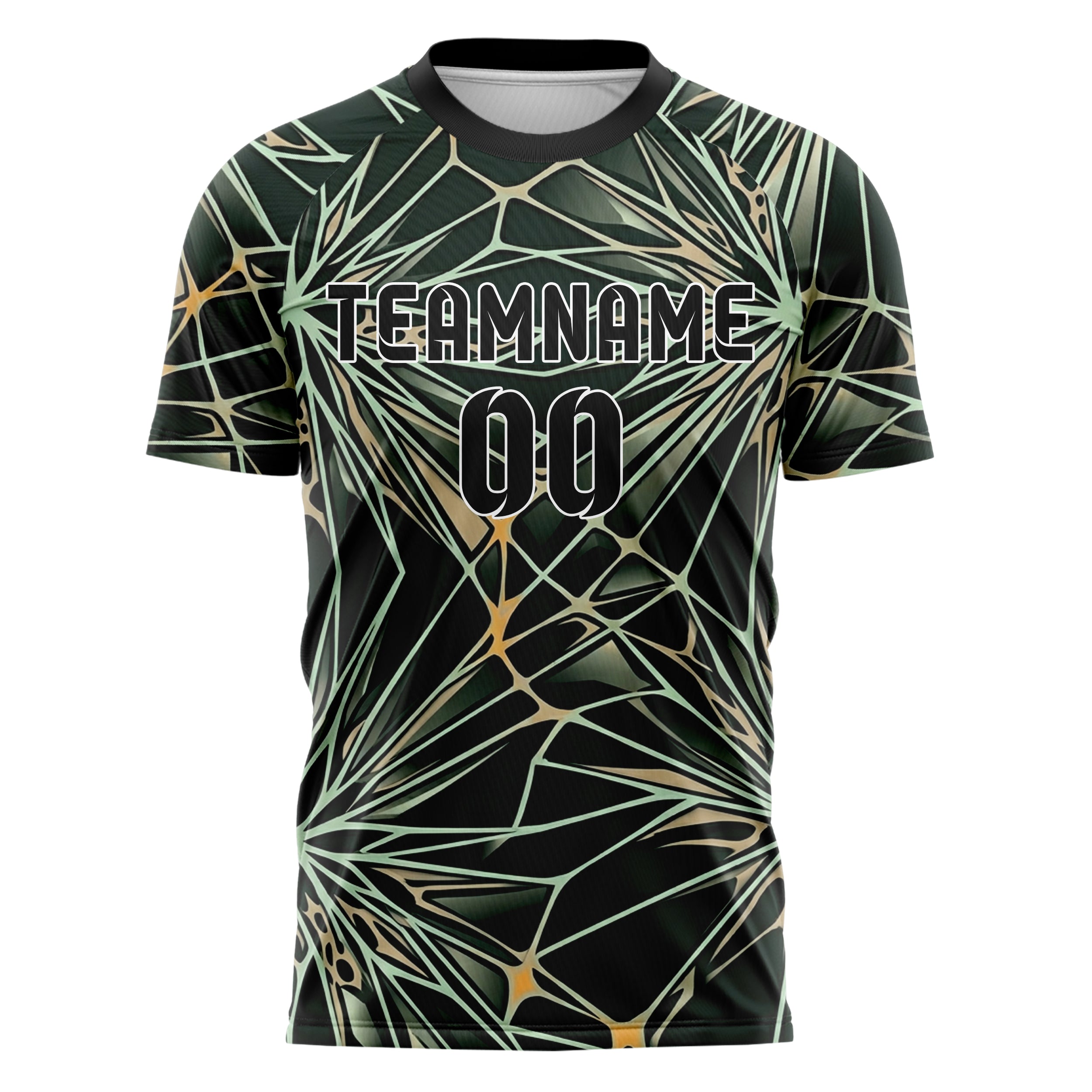 Waldgrün Schwarz Mint Sand Bernstein Koralle Membran Bruch individuelles Fußballtrikot
