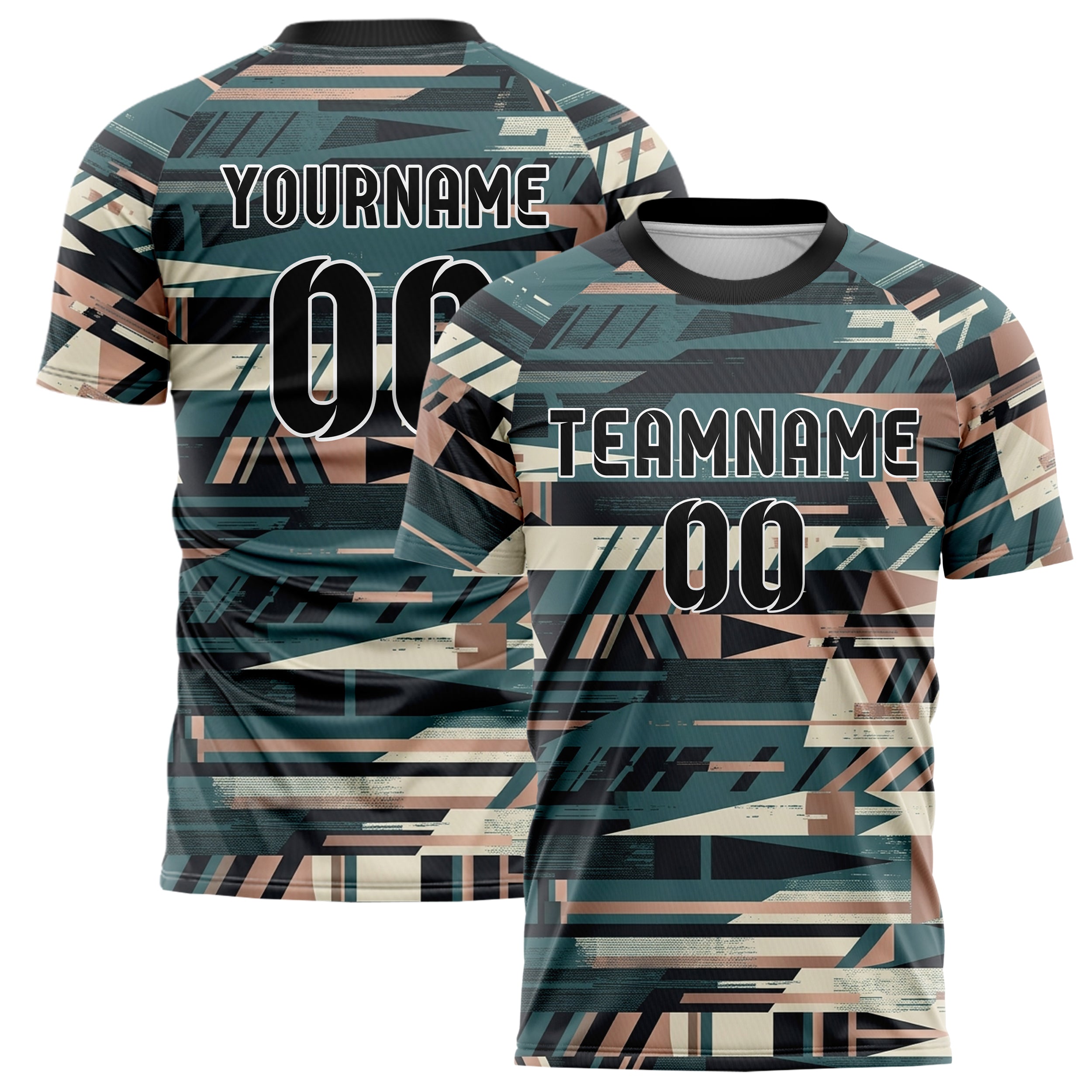 Anthrazit Petrol Creme Roségold Yachtclub Wappen Bänder individuelles Fußballtrikot