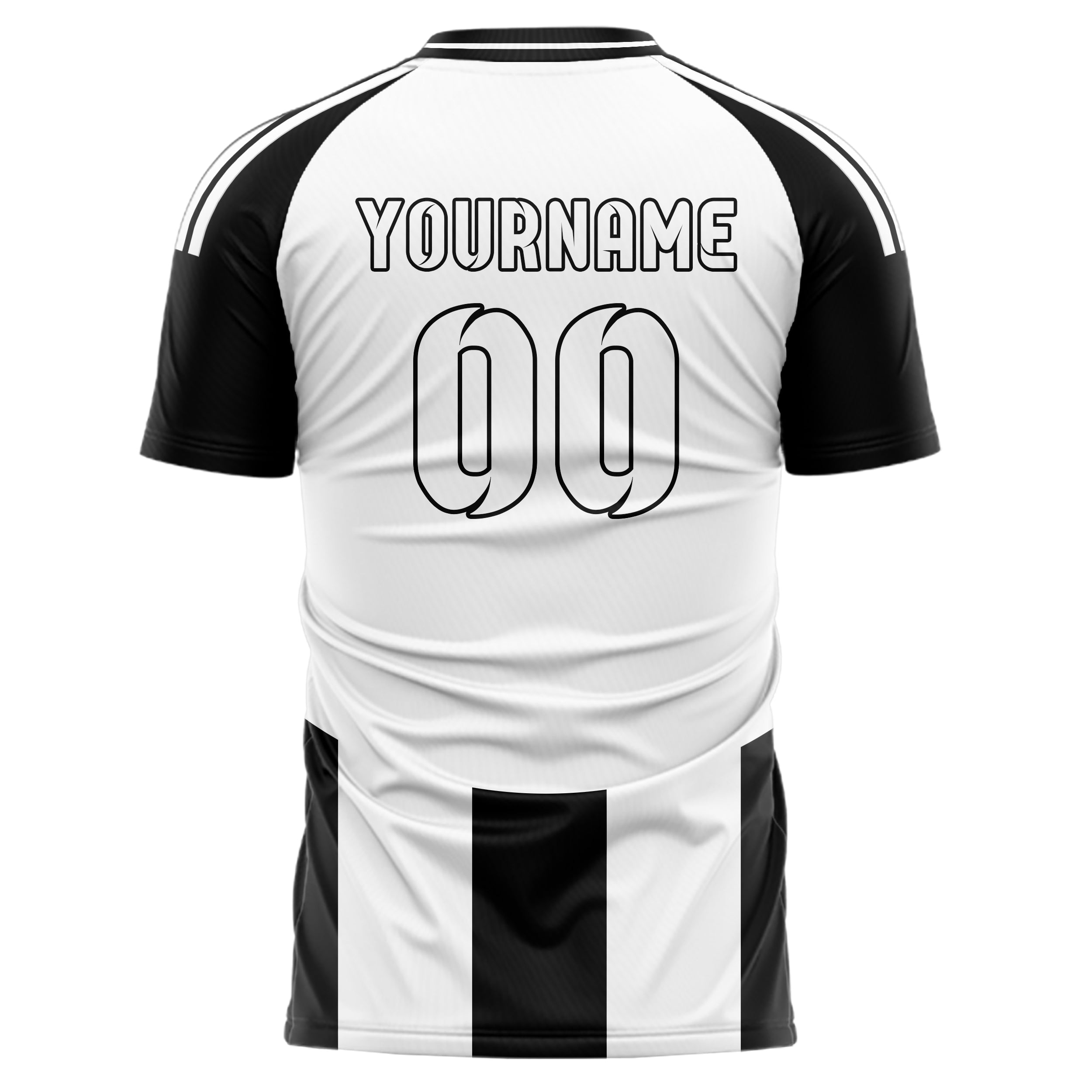 Nogometni dres u stilu Tyneside - s željenim imenom, brojem i logotipom