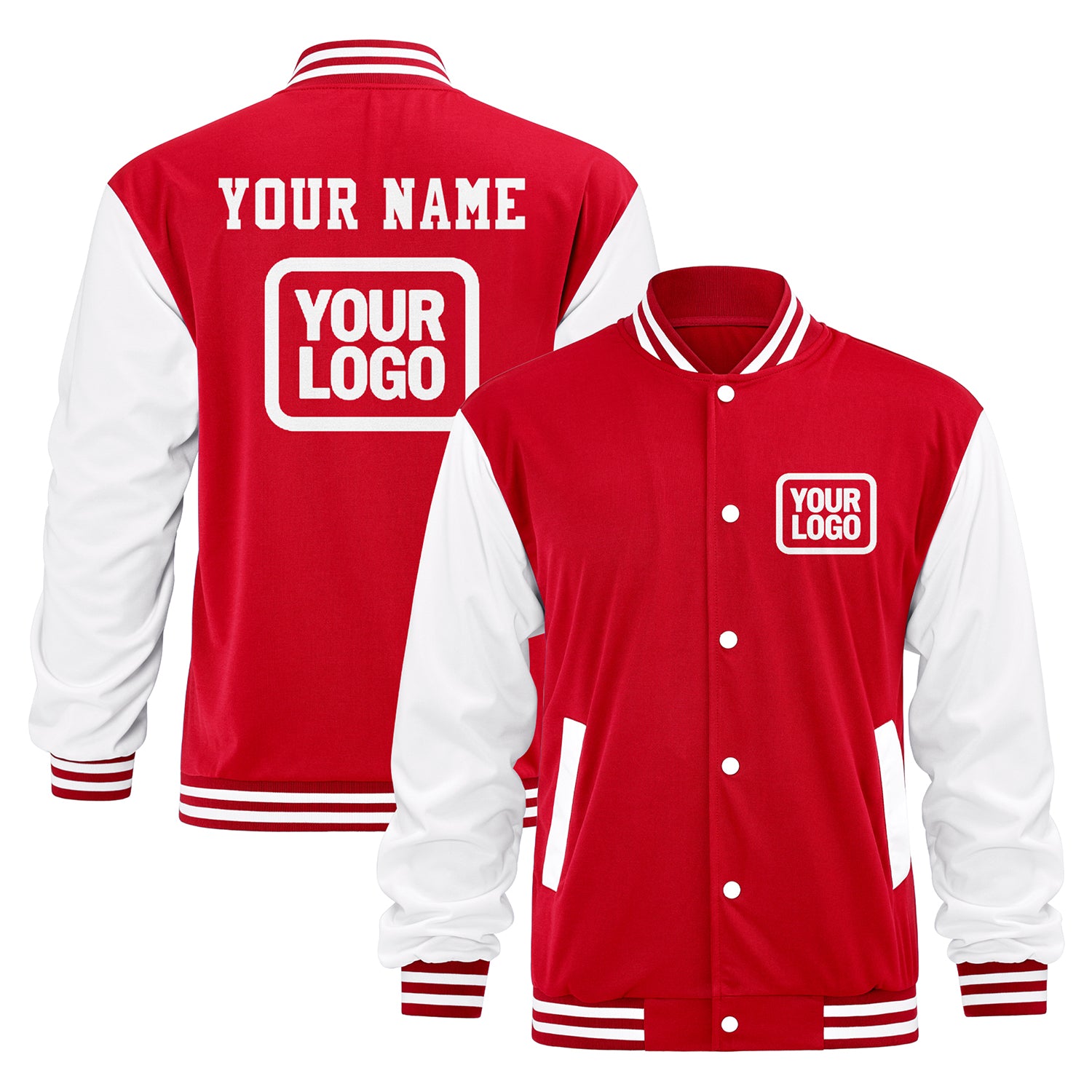 Personalisierte Varsity-Letterman-Jacke — Namen/Logo hinzufügen