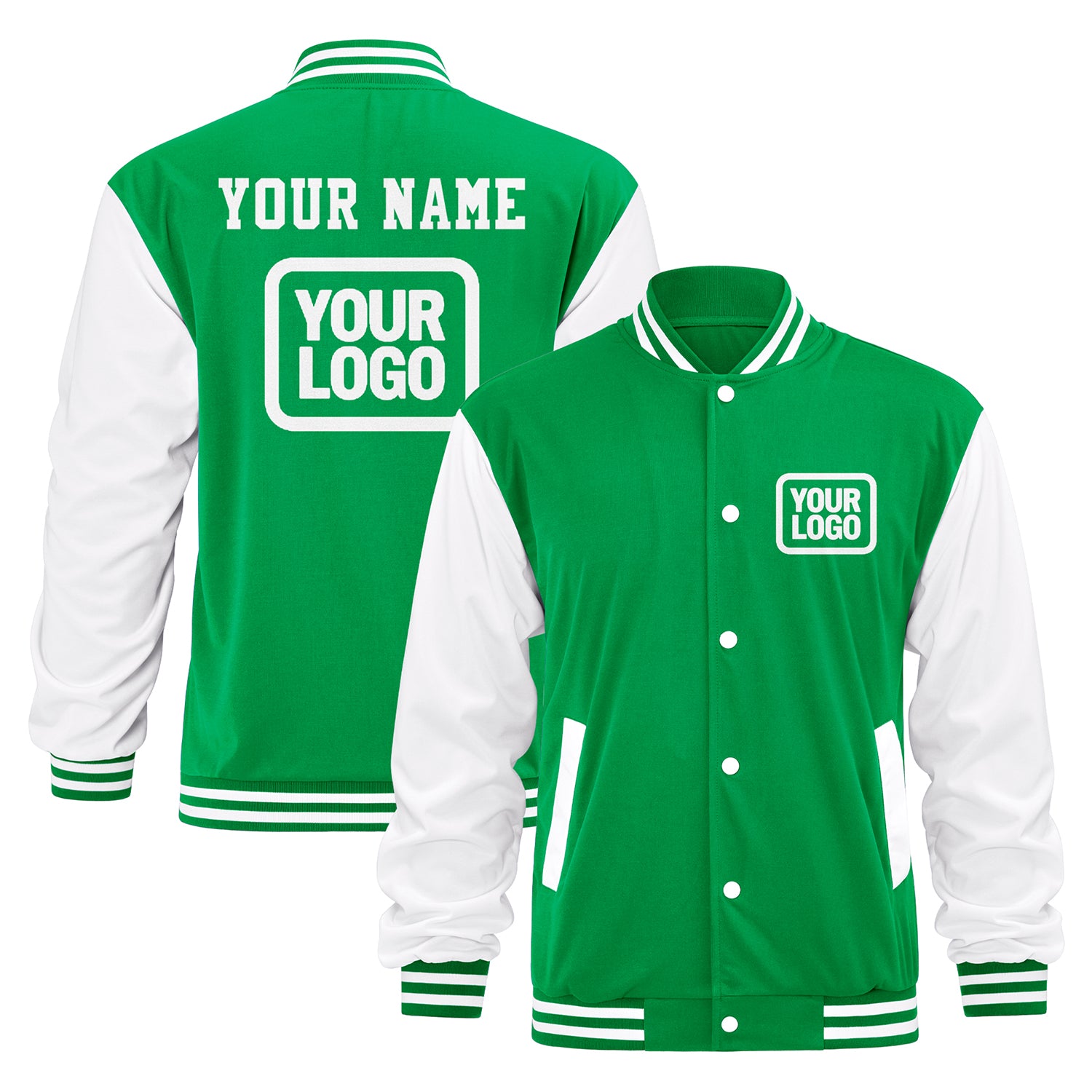 Personalisierte Varsity-Letterman-Jacke — Namen/Logo hinzufügen