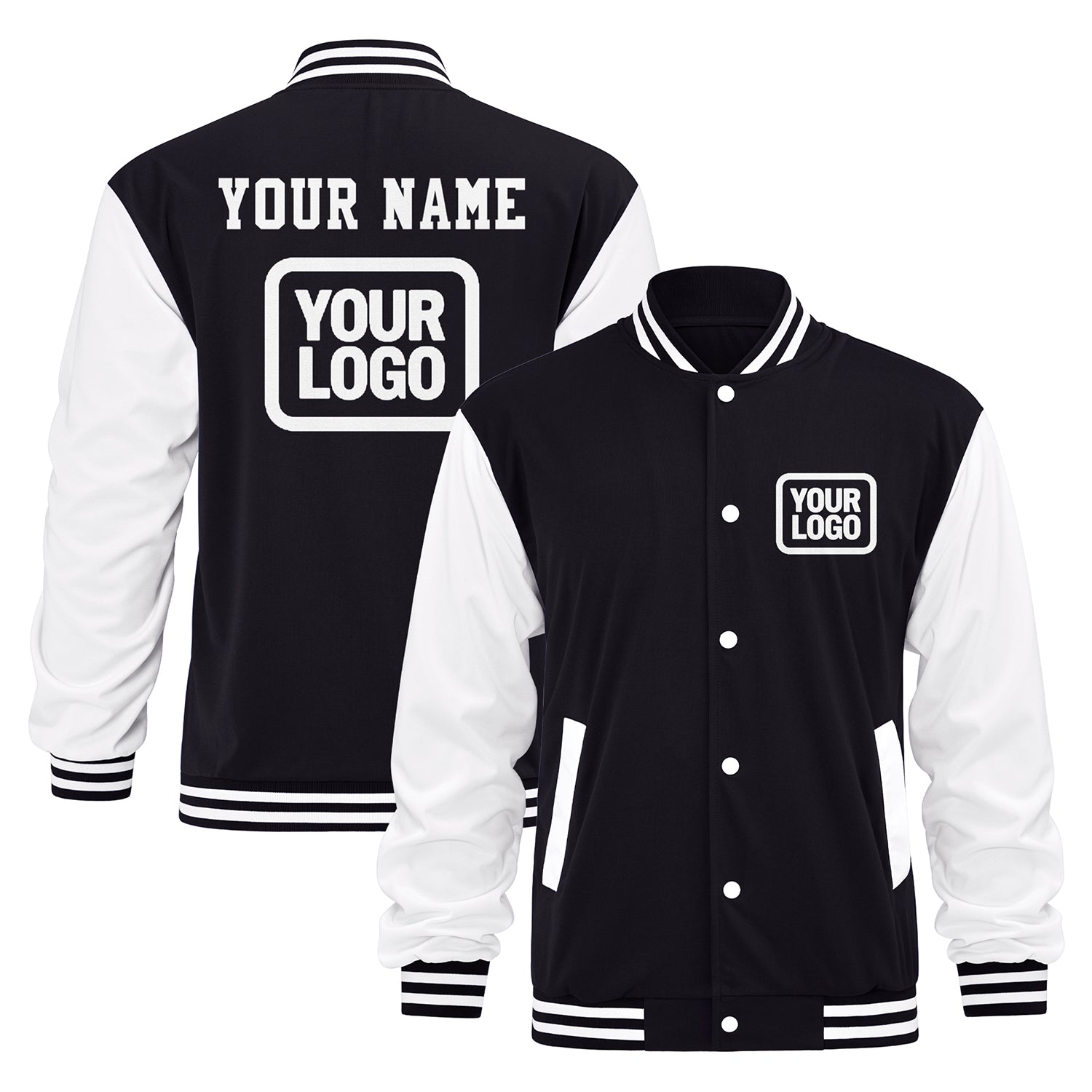 Personalisierte Varsity-Letterman-Jacke — Namen/Logo hinzufügen