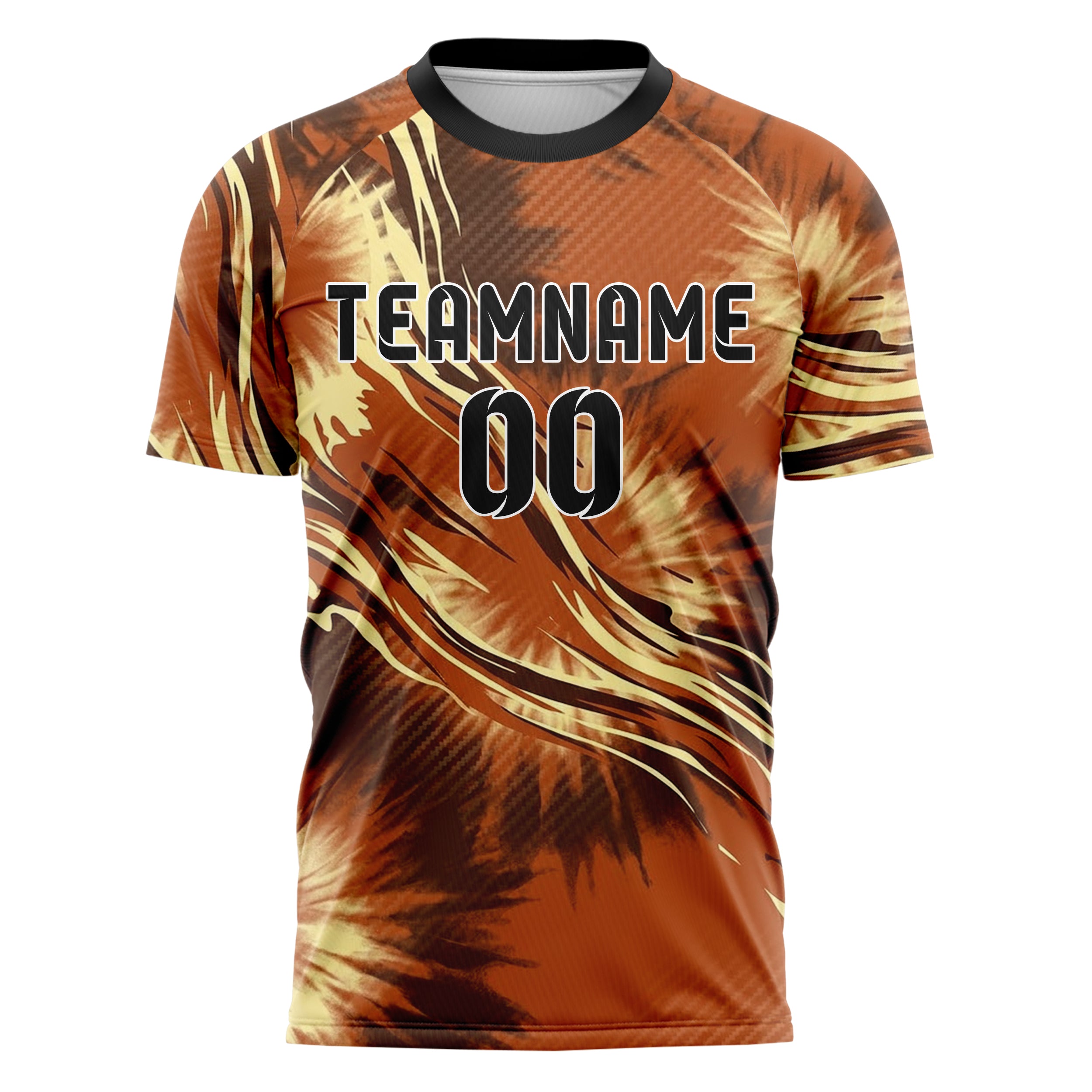 Rost Braun Creme Tie Dye Festival Waschung individuelles Fußballtrikot