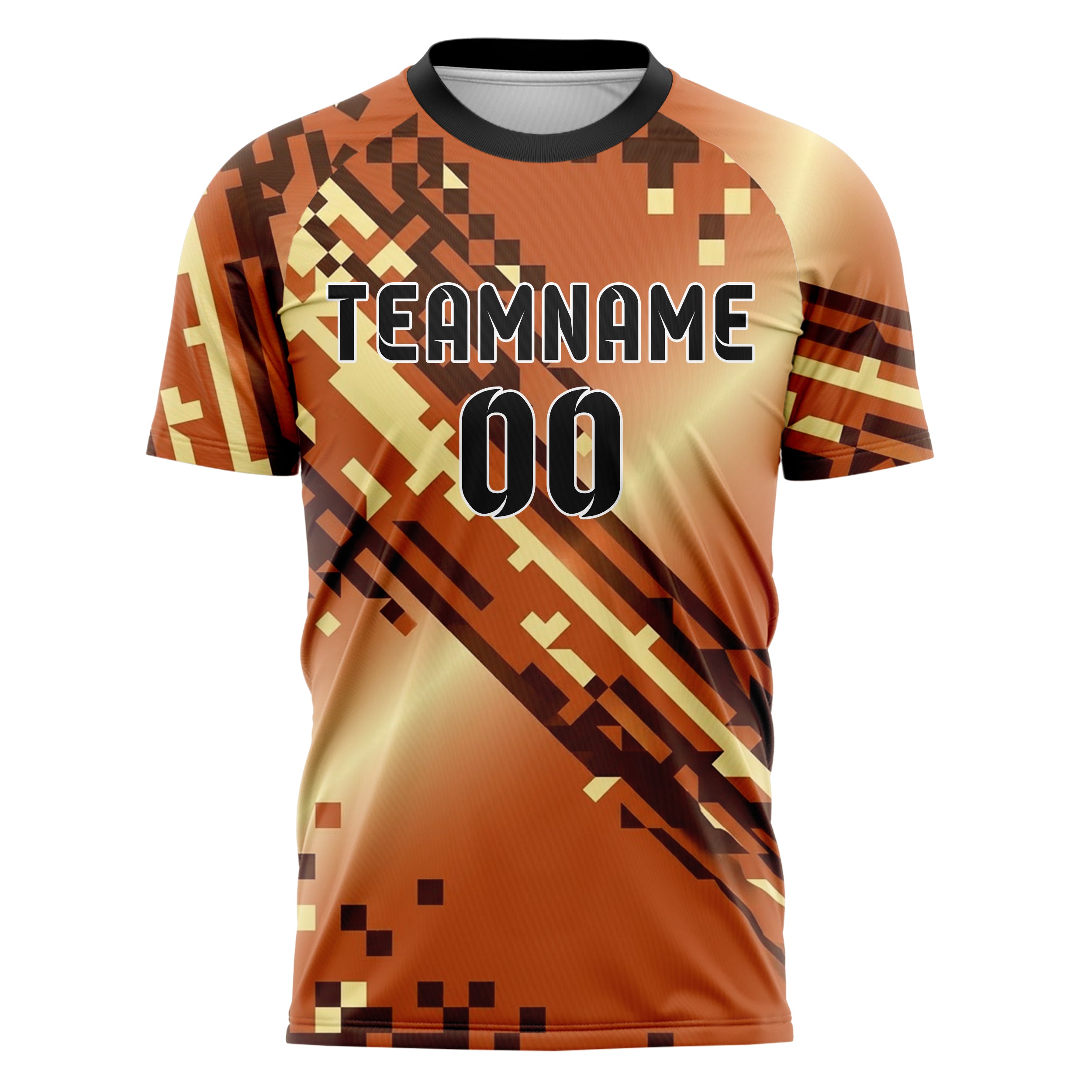 Rost Braun Creme Pixel Kunst 8 Bit individuelles Fußballtrikot