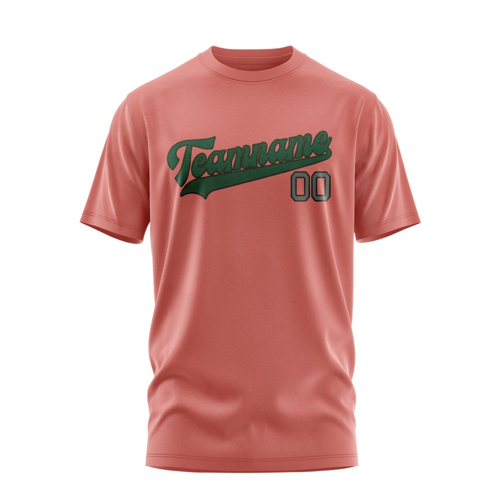 Maßgeschneidertes Kupferrose Moosgrün T-Shirt
