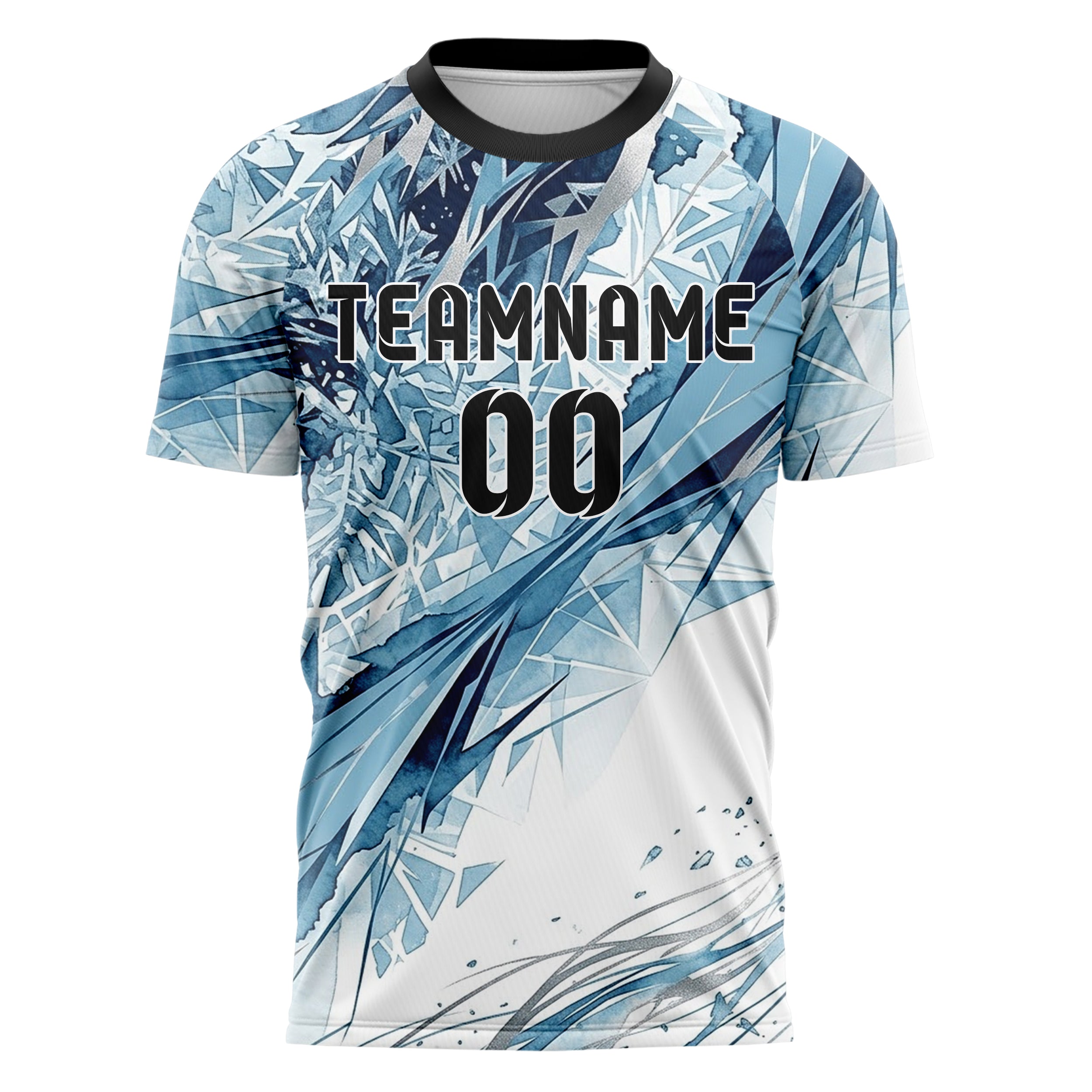 Weiß Gletscherblau Marineblau Silber Schneesturm Sichtbarkeit Übergang individuelles Fußballtrikot