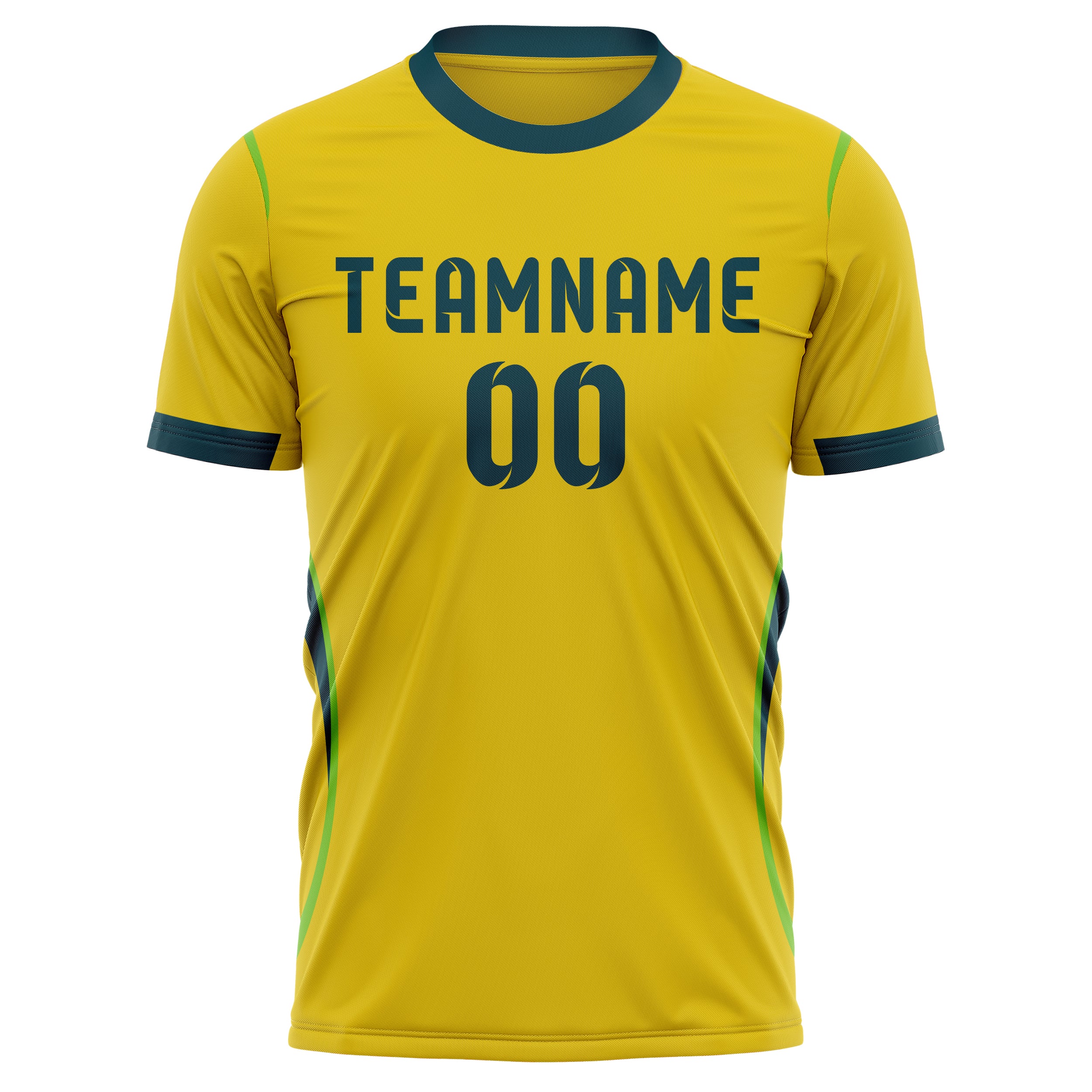 Brasilien Heim-Fußballtrikot Stil – Mit Wunschname, Nummer und Logo